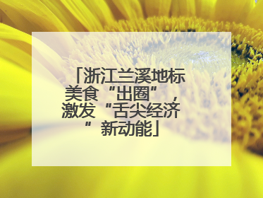 浙江兰溪地标美食“出圈”，激发“舌尖经济”新动能