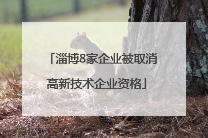 淄博8家企业被取消高新技术企业资格