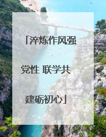 淬炼作风强党性 联学共建砺初心
