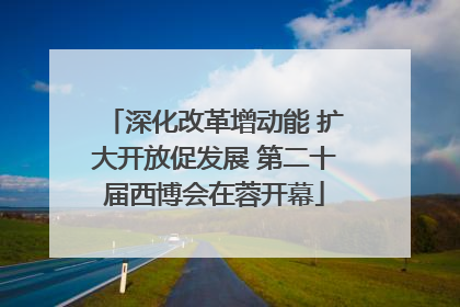 深化改革增动能 扩大开放促发展 第二十届西博会在蓉开幕