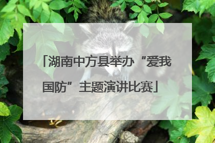 湖南中方县举办“爱我国防”主题演讲比赛