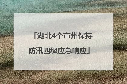 湖北4个市州保持防汛四级应急响应