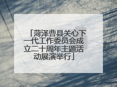 菏泽曹县关心下一代工作委员会成立二十周年主题活动展演举行