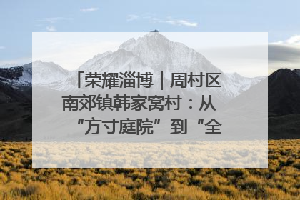 荣耀淄博｜周村区南郊镇韩家窝村：从“方寸庭院”到“全域文明”，乡村振兴的“美学革命”