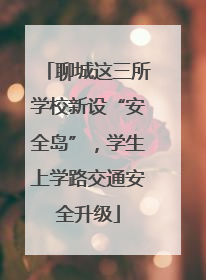 聊城这三所学校新设“安全岛”，学生上学路交通安全升级