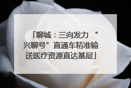 聊城：三向发力 “兴聊号”直通车精准输送医疗资源直达基层