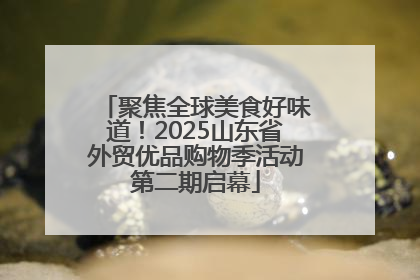 聚焦全球美食好味道！2025山东省外贸优品购物季活动第二期启幕