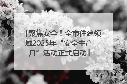 聚焦安全！全市住建领域2025年“安全生产月”活动正式启动