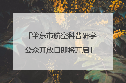 肇东市航空科普研学公众开放日即将开启