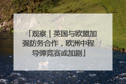 观察｜英国与欧盟加强防务合作，欧洲中程导弹竞赛或加剧
