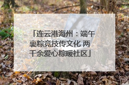 连云港海州：端午裹粽竞技传文化 两千余爱心粽暖社区