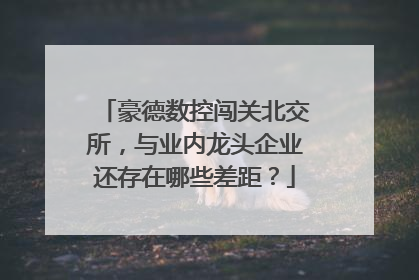 豪德数控闯关北交所，与业内龙头企业还存在哪些差距？