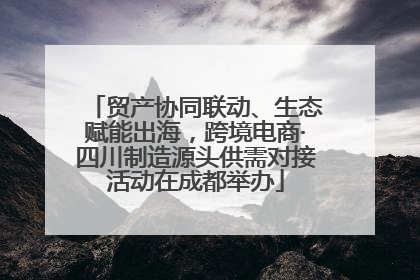 贸产协同联动、生态赋能出海，跨境电商·四川制造源头供需对接活动在成都举办