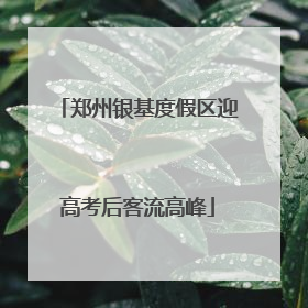 郑州银基度假区迎高考后客流高峰