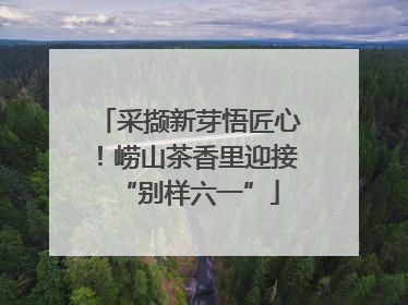 采撷新芽悟匠心！崂山茶香里迎接“别样六一”