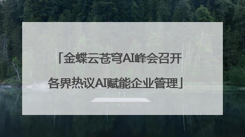 金蝶云苍穹AI峰会召开 各界热议AI赋能企业管理