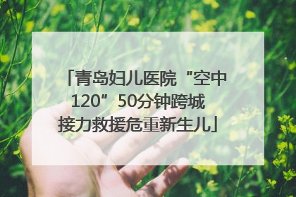 青岛妇儿医院“空中120”50分钟跨城接力救援危重新生儿