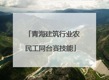青海建筑行业农民工同台赛技能