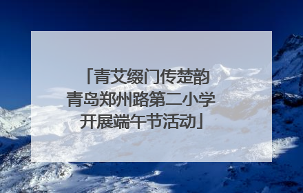 青艾缀门传楚韵 青岛郑州路第二小学开展端午节活动