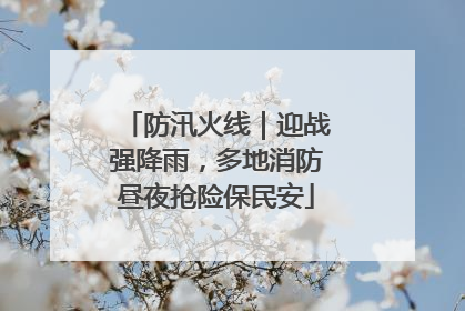 防汛火线｜迎战强降雨，多地消防昼夜抢险保民安