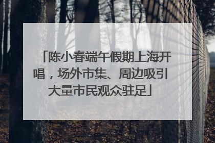 陈小春端午假期上海开唱，场外市集、周边吸引大量市民观众驻足