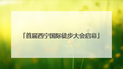 首届西宁国际徒步大会启幕