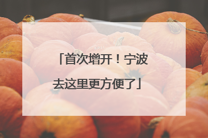 首次增开！宁波去这里更方便了