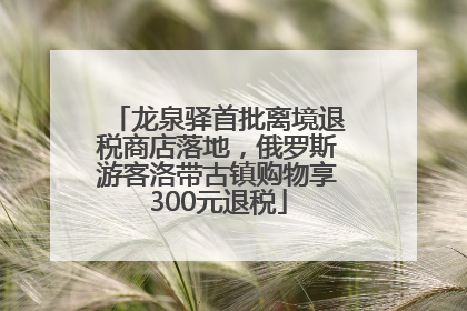 龙泉驿首批离境退税商店落地，俄罗斯游客洛带古镇购物享300元退税