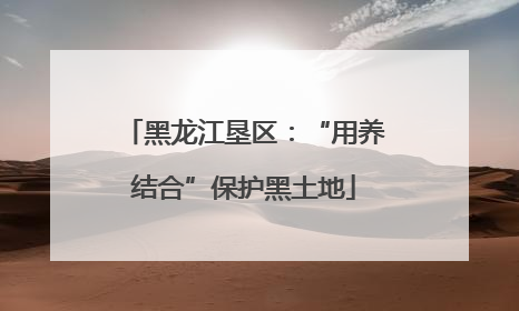 黑龙江垦区：“用养结合”保护黑土地