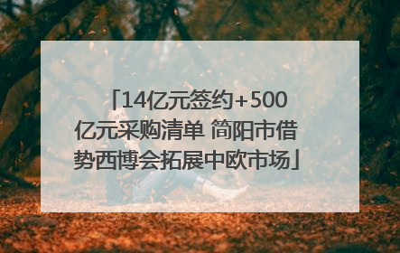 14亿元签约+500亿元采购清单 简阳市借势西博会拓展中欧市场