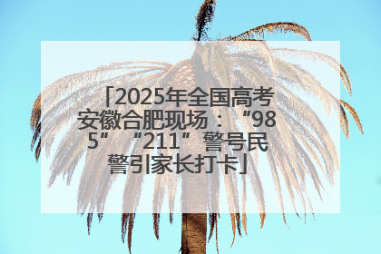 2025年全国高考安徽合肥现场：“985”“211”警号民警引家长打卡