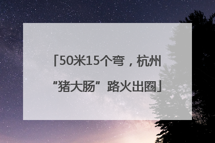 50米15个弯，杭州“猪大肠”路火出圈