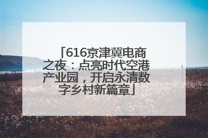 616京津冀电商之夜：点亮时代空港产业园，开启永清数字乡村新篇章