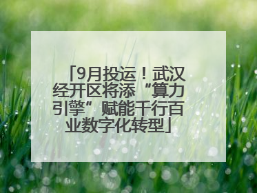 9月投运！武汉经开区将添“算力引擎”赋能千行百业数字化转型