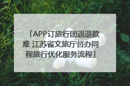 APP订旅行团遇退款难 江苏省文旅厅督办同程旅行优化服务流程